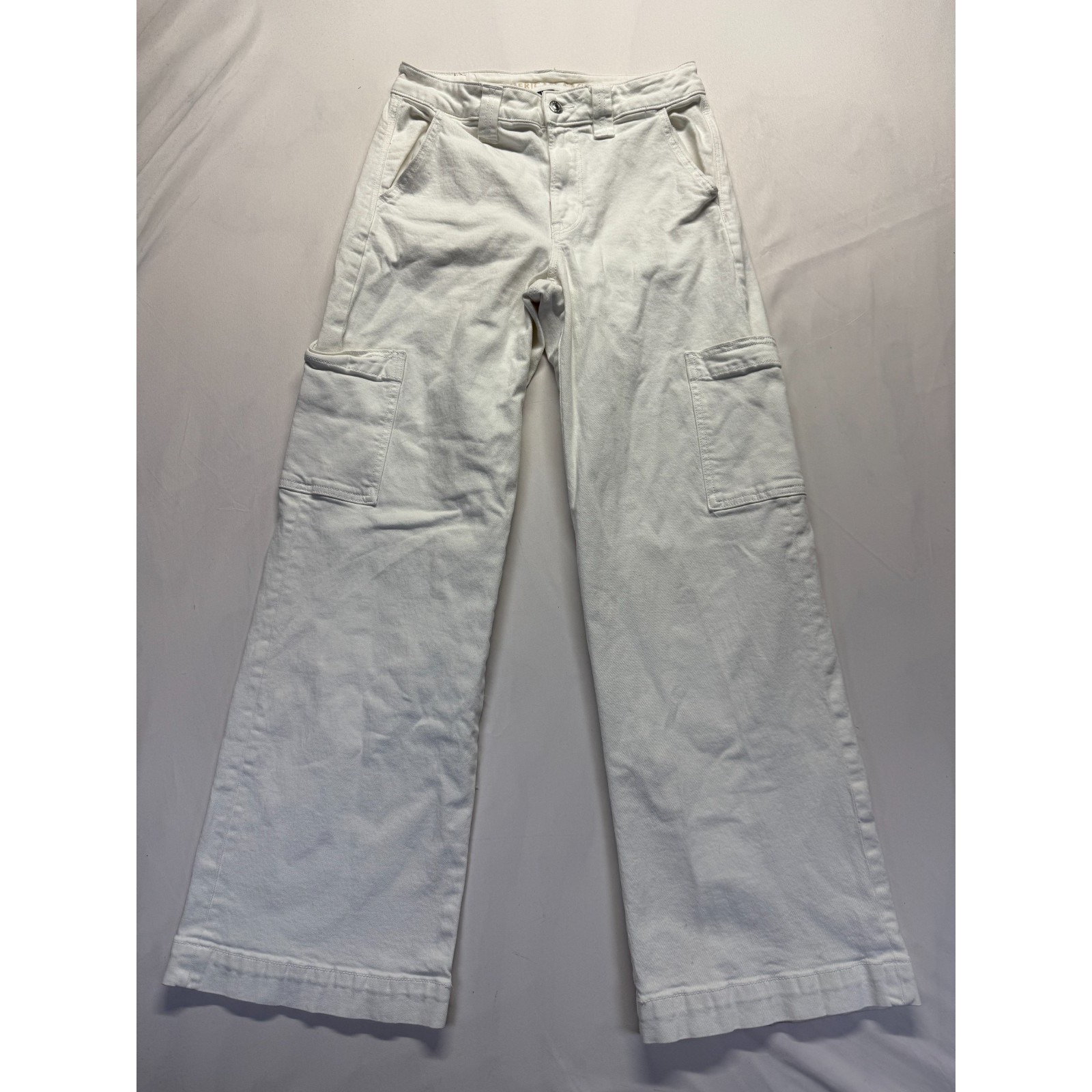 American Eagle Outfitters Super High Rise Baggy Wide Leg Jeans Womens 4 White